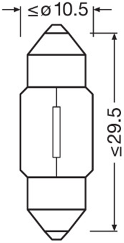 AMPUL 12V 10W SOFİT KISA 