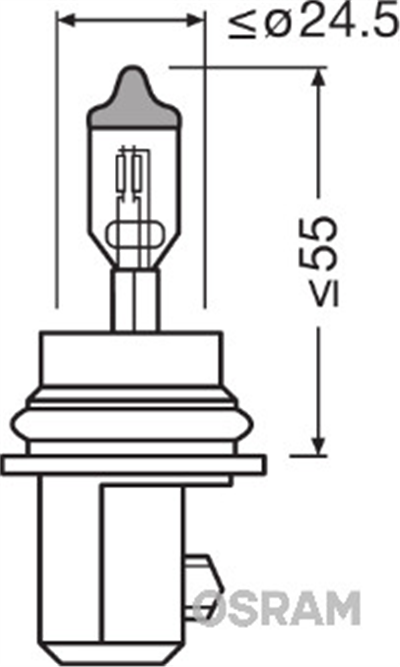 AMPUL 12V HB5 65/55W ÇİFT TELLİ FAR VE SİS 