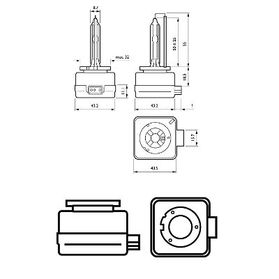 AMPUL D1S 85V 35W 4600K 