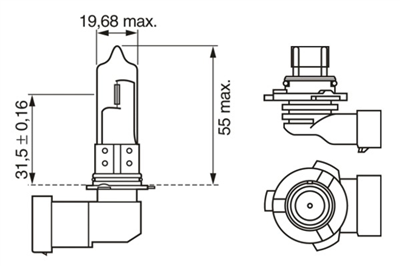 AMPUL ECO 12V HB3 60 W P20D OPEL, SUZUKI, TOYOTA, LAND ROVER 