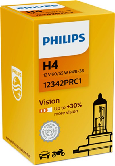 AMPUL H4 12V 60/55W P43T TIRNAKLI +%30 FAZLA IŞIK FAR UNIVERSAL 