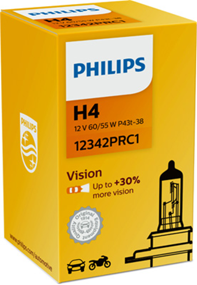 AMPUL H4 12V 60/55W P43T TIRNAKLI +%30 FAZLA IŞIK FAR UNIVERSAL 
