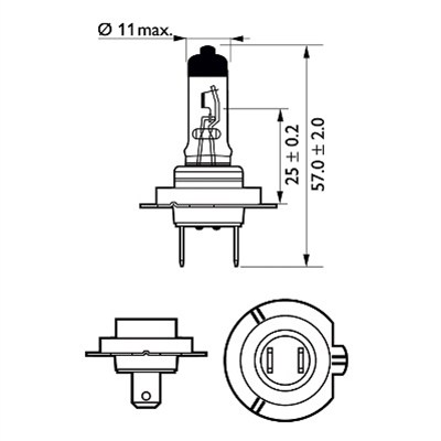 AMPUL H7 12V 55W PX26D +%30 FAZLA IŞIK FAR UNIVERSAL 