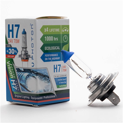 AMPUL H7 24V 70W ECO +%30 FAZLA IŞIK HALOGEN 