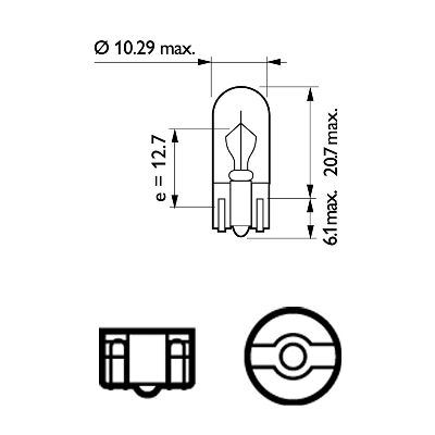 AMPUL W3W DİPSİZ GÖSTERGE 3W 2841 