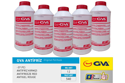 ANTİFRİZ 1.5 LT -37 C KIRMIZI LONG LİFE Koli 12 Ad ORGANIK