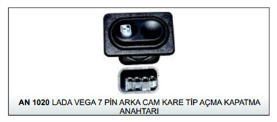 CAM AÇMA KAPAMA ANAHTARIAN10207 PİN ARKA KARE LADA VEGA