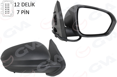 DIŞ DİKİZ AYNASI SAĞ ELEKTRİKLİ ISITMALI SENSORLU ASTARLI DACIA DUSTER 18- 12H7P VM-6805EHPSR