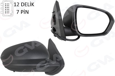 DIŞ DİKİZ AYNASI SAĞ ELEKTRİKLİ ISITMALI SENSORLU ASTARLI DACIA DUSTER 18- 12H7P VM-6805EHPSR