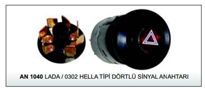 DÖRTLÜ SİNYAL ANAHTARIAN10400302 HELLA TİPİ LADA