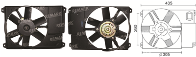 FAN MOTORU 12V 240W 305MM DAVLUMBAZ+KLİMA RFM1550 [ FIAT DUCATO, CITROEN JUMPER, PEUGEOT BOXER 1.9 D-TD/2.0/2.0 JTD/2.5 D-TDI/2.8 D-TDI-JTD-HDI- 1994 => ] 