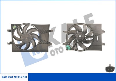 FAN MOTORU DAVLUMBAZLI FORD FIESTA V , FUSION 1.25-1.4 16V, 1.4 TDCI 02-08 MAZDA II, MAZDA III 1.25-1.4 