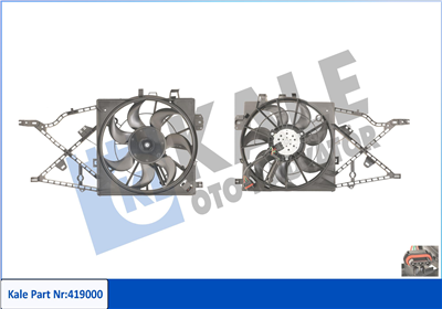 FAN MOTORU DAVLUMBAZLI OPEL VECTRA B HB 2.5 I V6 95-00, 2.6 I V6 00-03, 2.0 DI 16V 96-03 40/160W 390MM 