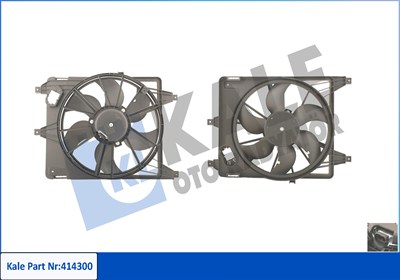 FAN MOTORU DAVLUMBAZLI RENAULT CLIO II , KANGOO 380MM 320W 
