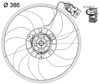 FAN MOTORU OPEL CORSA C 1.0-1.2 00-09, 1.2 TWINPORT 04-09, 1.4 TWINPORT 03-09, 1.4-1.8 00-09 