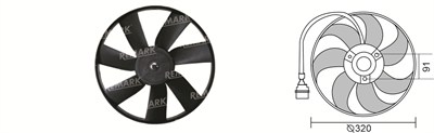 FAN MOTORU RFM 1904 VW.GOLF III 1,4-1,6-1,8 1992-1997 BENZINL 
