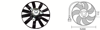 FAN MOTORU RFM 1906 VW.GOLF III 1,6-1,9 1992-1997 DIZEL FAN M 