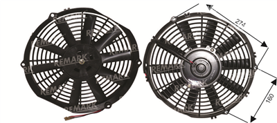 FAN MOTORU RFM1100 (PERVANELİ) 12V UNIVERSAL ÇAP:280MM 11