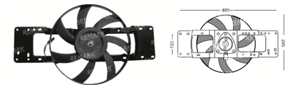 FAN MOTORU (RFM1532 ) (RENAULT CLIO 1990>1999 1.2 / 1.4 / 1.7 / 1.8 / 1.9D - RENAULT 19 / 21) 