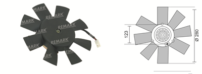 FAN MOTORU RFM3810 12V LADA 2103