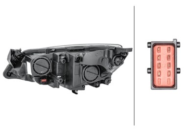 FAR+SİNYAL SAĞ ELEKTRİKLİ SİYAH H7+H7 OPEL ASTRA J