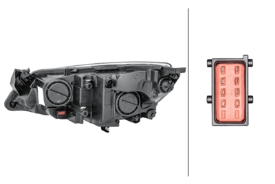FAR+SİNYAL SAĞ ELEKTRİKLİ SİYAH H7+H7 OPEL ASTRA J