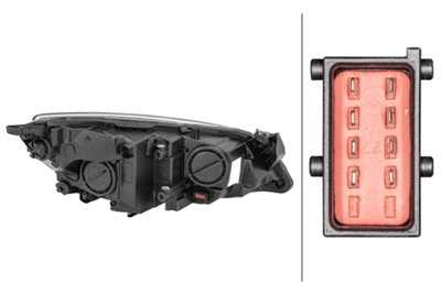 FAR+SİNYAL SOL ELEKTRİKLİ SİYAH H7+H7 OPEL ASTRA J