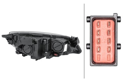 FAR+SİNYAL SOL ELEKTRİKLİ SİYAH H7+H7 OPEL ASTRA J