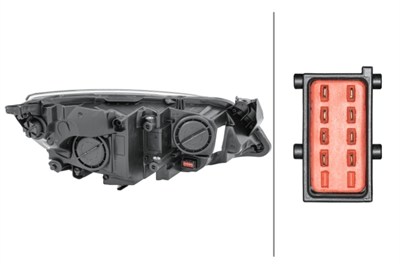 FAR+SİNYAL SOL ELEKTRİKLİ SİYAH H7+H7 OPEL ASTRA J