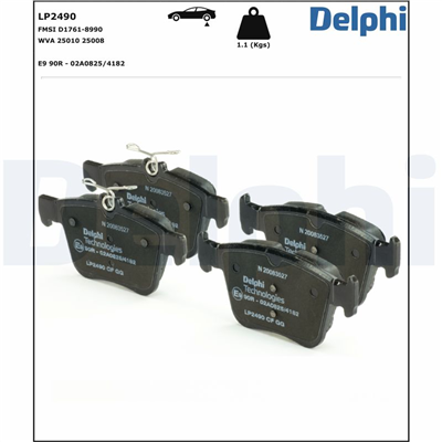 FREN BALATASI ARKA AUDI A3 1.2 TFSI 13-16, A3 1.4 TFSI / 1.8 TFSI 12-16, A3 2.0 TDI 13-16, VW GOLF VII 1.0 TSI 17 =>, GOLF VII 1.0 TSI 15 =>, GOLF VII 1.2 TSI 12 =>, GOLF VII 1.5 TSI 17 =>, GOLF VII 1.6 TDI 13 =>, GOLF VII VARIANT 1.2 TSI / 1.6 TDI 1