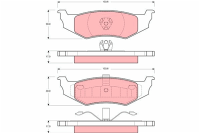FREN BALATASI ARKA CHRYSLER NEON II 1.6 01-06, 2.0 16V 99-06, 2.0 16V R/T 01-06 