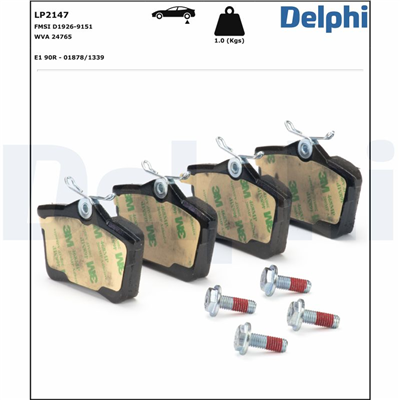 FREN BALATASI ARKA CITROEN BERLINGO 1.2/1.6 08 =>, PEUGEOT 308 I 1.4/1.6 07-14, 308 SW 1.4/1.6 07-14, PARTNER TEPEE 1.6 08 => 