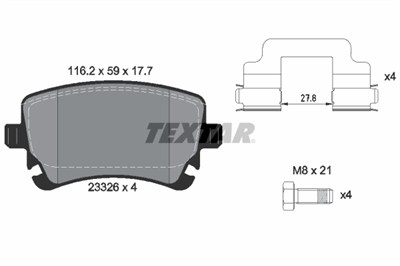 FREN BALATASI ARKA-FİŞSİZ AUK VW A6 3.2FSİ 2001-09 