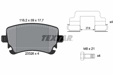 FREN BALATASI ARKA-FİŞSİZ AUK VW A6 3.2FSİ 2001-09 