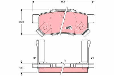 FREN BALATASI ARKA HONDA CIVIC VI HB 1.6 İ 95-01, 1.6 VTİ 95-01 