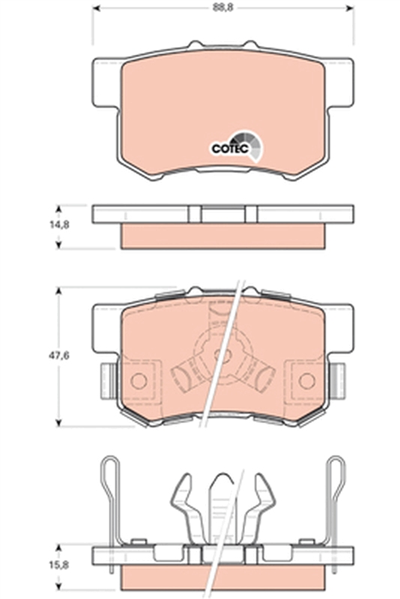 FREN BALATASI ARKA HONDA CRV II 2.0 01-07, 2.2 CTDİ 05-06 