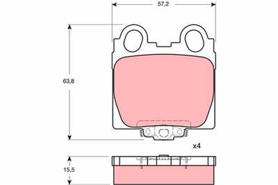 FREN BALATASI ARKA LEXUS GS 300-400 97-00, 430 00-04, IS I 200 99-05, 300 01-05 