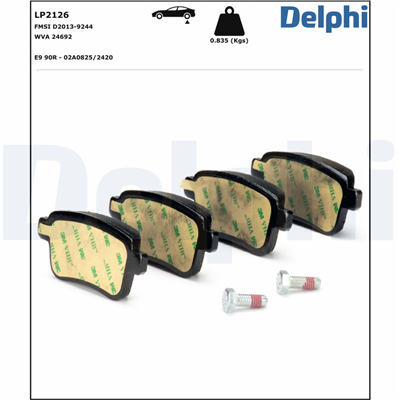 FREN BALATASI ARKA MERCEDES-BENZ CITAN 12 =>, RENAULT KANGOO 1.2 / 1.5 / 1.6 08 => 