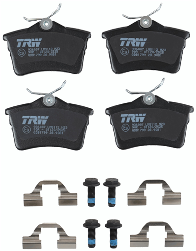 FREN BALATASI ARKA PEUGEOT 308 SW I 1.6 16V 07-14, 1.6-2.0 HDİ 07-17, PARTNER TEPEE 1.2 THP 16=>, 1.6 VTİ 08=> 1.6 HDİ 08=>, CITROEN BERLINGO MULTISPACE 1.6 08=>, 1.6 HDİ 08=> 