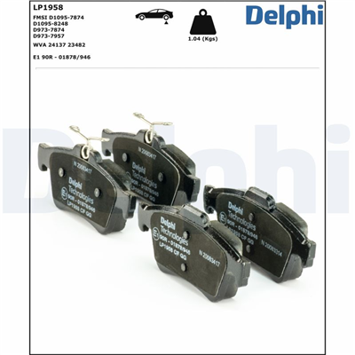 FREN BALATASI ARKA RENAULT LAGUNA II 1.6 16V/1.8 16V/2.0 16V 02=>, FORD CONNECT 1.8 16V/1.8TDCI 02-13 