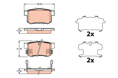 FREN BALATASI ARKA SUZUKI SX4 1.5 06-10, 1.6 VVT 06=>, 1.6 VVT 4X4 06=>, 1.9 DDİS 06=>, 1.9 DDİS 4X4 06=> 