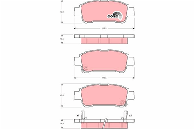 FREN BALATASI ARKA TOYOTA AVENSIS VERSO 2.0 01-09, 2.0 D 01-05 