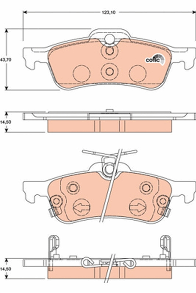 FREN BALATASI ARKA TOYOTA YARIS 1.0 VVT-İ 05-11, 1.3 VVT-İ 05-10 