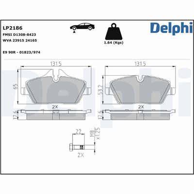 FREN BALATASI ÖN BMW 2 ACTIVE TOURER 216 İ 15-18, 214 D 14-18, MINI ONE 06-13, COOPER 06-13, ONE D 09-13 