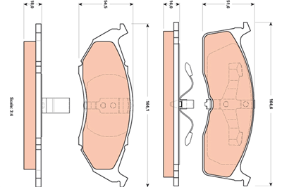 FREN BALATASI ÖN CHRYSLER 300 M 2.7 V6 24V 00-04, 3.5 V6 24V 98-04 