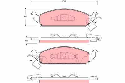 FREN BALATASI ÖN CHRYSLER STRATUS 2.0 16V 95-01, 2.0 LE 95-01, 2.4 16V 95-01 