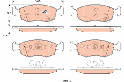 FREN BALATASI ÖN FIAT PANDA 0.9-1.2 12=>, 1.3 D MULTİJET 12=> 