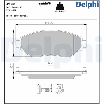 FREN BALATASI ÖN FIAT TALENTO 1.6 16 =>, NISSAN NV300 1.6 16 =>, OPEL VIVARO 1.9/2.0/2.5 03 => RENAULT TRAFIC II 1.9/2.0/2.5 03 =>, VW TRANSPORTER 2.0/2.5/2.8 90-03 
