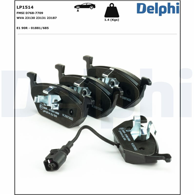 FREN BALATASI ÖN FİŞLİ AUDI, SEAT, SKODA, VW GOLF IV 1.6/1.8/2.0 98-05, GOLF V 1.4/1.6/1.9/2.0 04-08, GOLF VI 1.4/1.6/1.8 08-12, GOLF SPORTSVAN 14 =>, GOLF PLUS 1.2/1.4/1.6 05-13, JETTA III 1.4/1.6/2.0 04-10, JETTA IV 1.2/1.4/1.6/1.8/2.0 10-17 