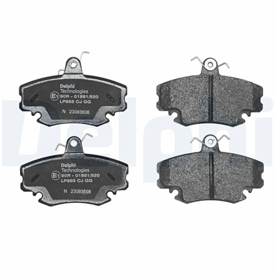 FREN BALATASI ÖN FİŞLİ PEUGEOT 205 I 1.9 86-87, 205 II 1.9 87-94, 305 II 1.9 82-88, RENAULT CLIO I 1.2/1.4/1.7/1.8 91-98, CLIO II 1.5/1.6 98-05, DACIA LOGAN 1.2/1.4/16 04 => 